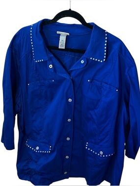 Catherines Pant Suit 4x / 30w Royal Blue 👀